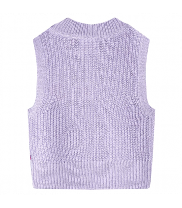 Kids' Sweater Vest Knitted Light Lilac 116