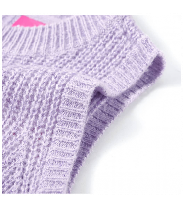 Kids' Sweater Vest Knitted Light Lilac 116