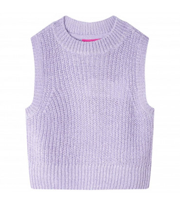 Kids' Sweater Vest Knitted Light Lilac 92