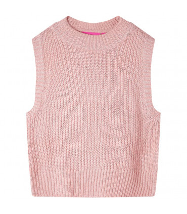 Kids' Sweater Vest Knitted Light Pink 104