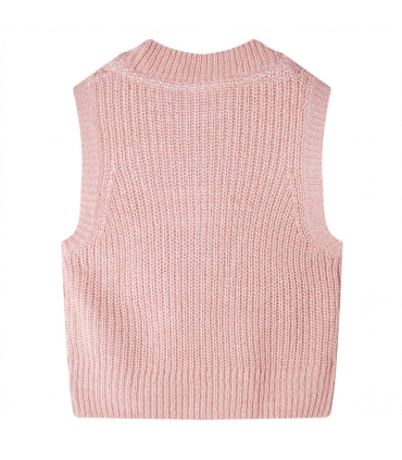 Kids' Sweater Vest Knitted Light Pink 104