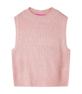 Kids' Sweater Vest Knitted Light Pink 116