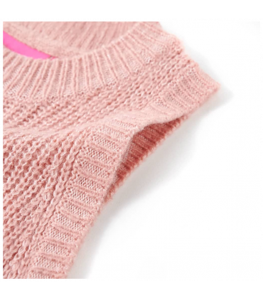 Kids' Sweater Vest Knitted Light Pink 116