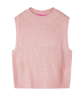 Kids' Sweater Vest Knitted Light Pink 92