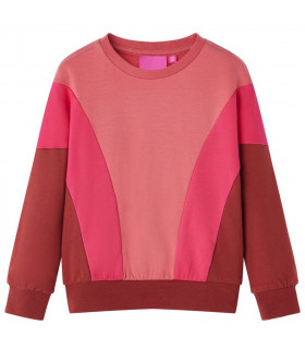 Kids' Sweatshirt Colour Block Pink and Henna 104