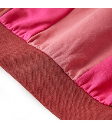 Kids' Sweatshirt Colour Block Pink and Henna 116