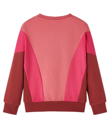 Kids' Sweatshirt Colour Block Pink and Henna 128