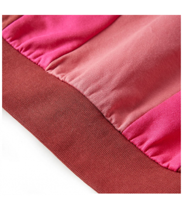 Kids' Sweatshirt Colour Block Pink and Henna 128