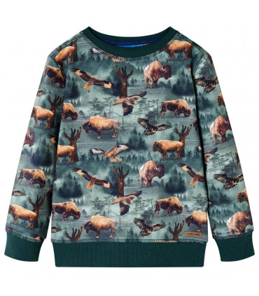 Kids' Sweatshirt Dark Green 128