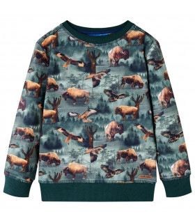 Kids' Sweatshirt Dark Green 140