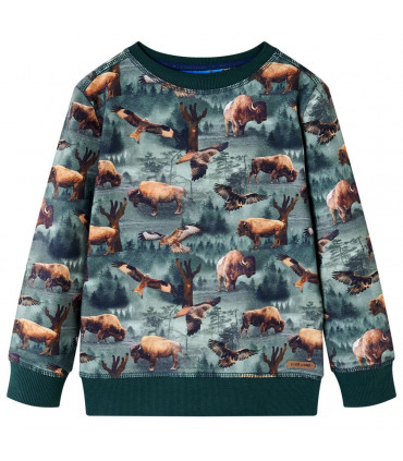 Kids' Sweatshirt Dark Green 140