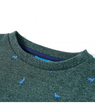 Kids' Sweatshirt Dark Green Melange 116