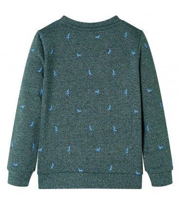 Kids' Sweatshirt Dark Green Melange 128