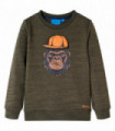 Kids' Sweatshirt Dark Khaki Melange 140