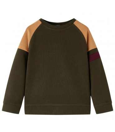 Kids' Sweatshirt Dark Khaki and Camel 104