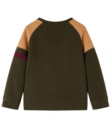 Kids' Sweatshirt Dark Khaki and Camel 104