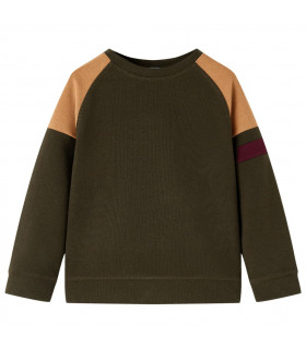 Kids' Sweatshirt Dark Khaki and Camel 116