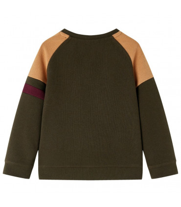 Kids' Sweatshirt Dark Khaki and Camel 116