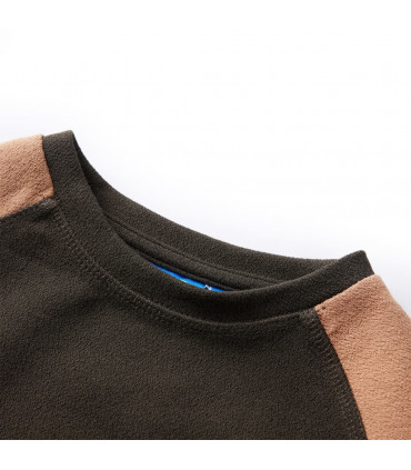 Kids' Sweatshirt Dark Khaki and Camel 116