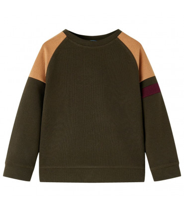Kids' Sweatshirt Dark Khaki and Camel 140