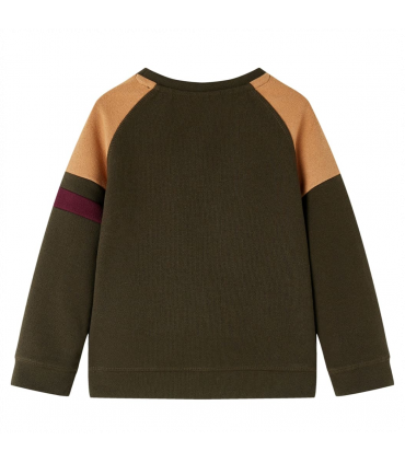 Kids' Sweatshirt Dark Khaki and Camel 140