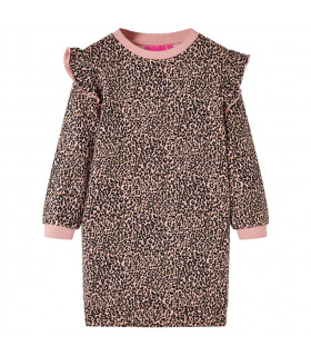 Kids' Sweatshirt Dress Medium Pink 104