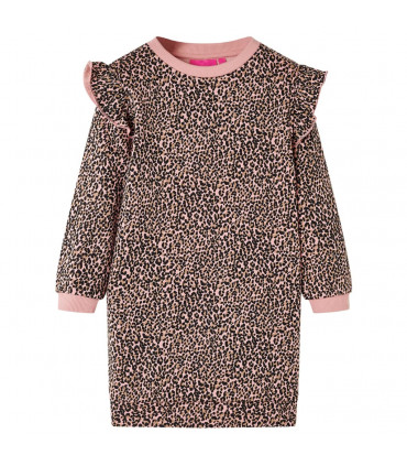 Kids' Sweatshirt Dress Medium Pink 104