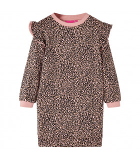Kids' Sweatshirt Dress Medium Pink 92