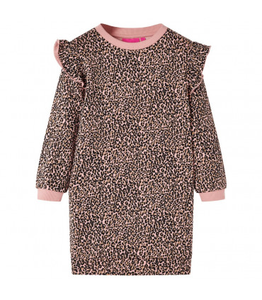 Kids' Sweatshirt Dress Medium Pink 92