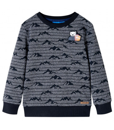 Kids' Sweatshirt Navy Melange 140