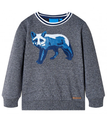 Kids' Sweatshirt Navy Melange 140