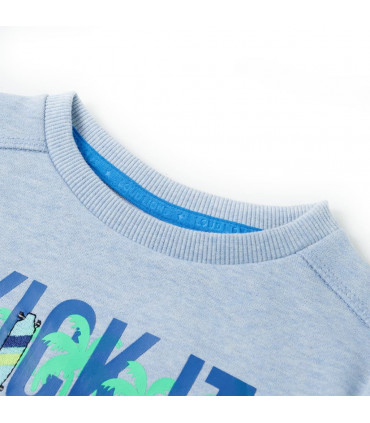 Kids' Sweatshirt Soft Blue Melange 104