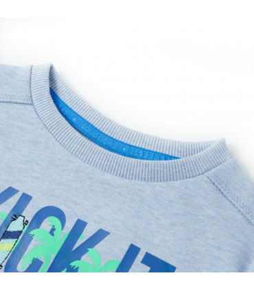 Kids' Sweatshirt Soft Blue Melange 128