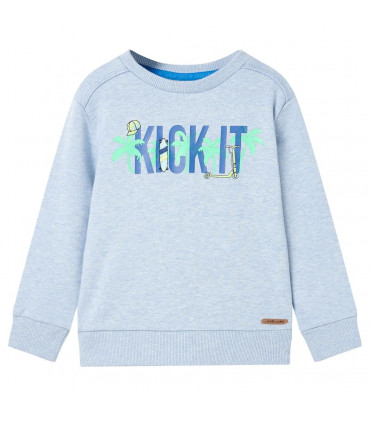 Kids' Sweatshirt Soft Blue Melange 92