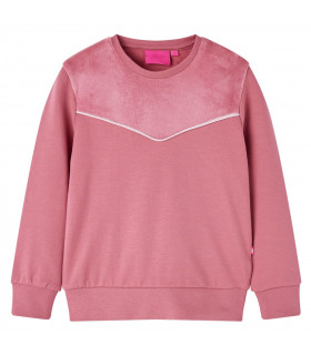 Kids' Sweatshirt Velvet Patchwork Raspberry 128