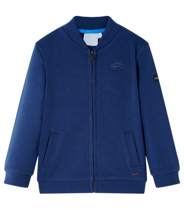 Kids' Sweatshirt with Zip Navy 92