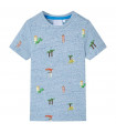 Kids' T-shirt Blue Melange 104