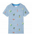 Kids' T-shirt Blue Melange 116