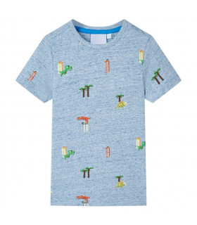 Kids' T-shirt Blue Melange 128