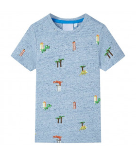 Kids' T-shirt Blue Melange 140