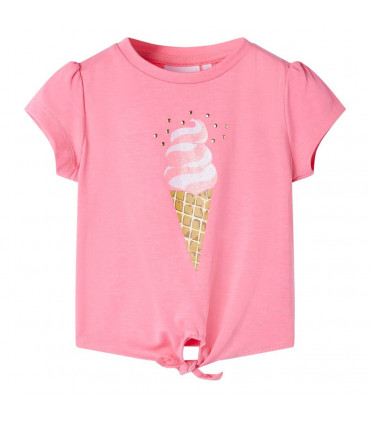 Kids' T-shirt Bright Fluo Pink 140