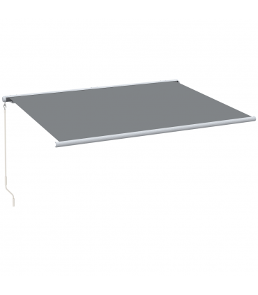 Outsunny 4x3m Full Cassette Electric Retractable Awning for Patio Door Window