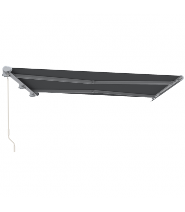 Outsunny 4x3m Full Cassette Electric Retractable Awning for Patio Door Window