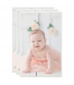 vidaXL Photo Frames Collage 3 pcs for Table Silver 13x18cm MDF