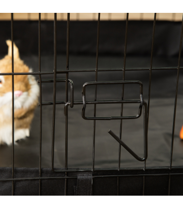 Rabbit Cage Guinea Pig Small Animal Playpen Water Proof Roof Pawhut