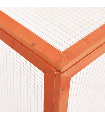 Rabbit Hutch 124x120x60 cm Solid Firwood