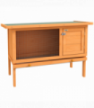 Rabbit Hutch Bunny Cage Guinea Pig Elevated House Wood Outdoor Garden Pawhut