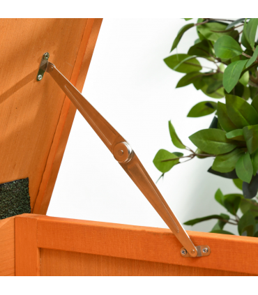 Rabbit Hutch Bunny Cage Guinea Pig Elevated House Wood Outdoor Garden Pawhut