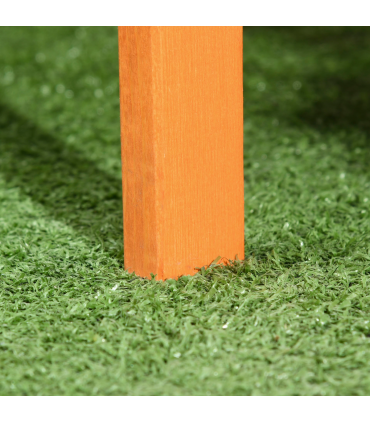 Rabbit Hutch Bunny Cage Guinea Pig Elevated House Wood Outdoor Garden Pawhut