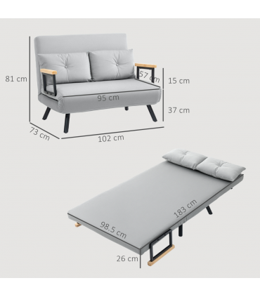 Versatile Loveseat Sofa Bed – Adjustable Comfort & Stylish Design